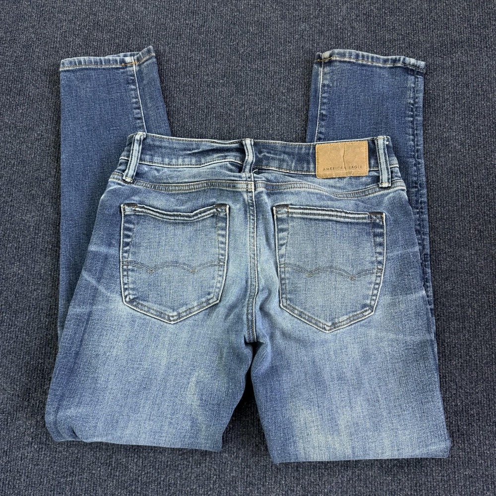 American Eagle Airflex+ Temp Tech Jeans Mens 28x30 Medium Wash Slim Skinny Denim